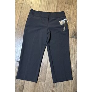Nicole Miller Women's Cropped Pants Black Size 8 New with Tags